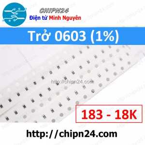[50 con] (G46) Điện Trở dán SMD 0603 18K 1% (Ký hiệu 0603 183)