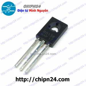 [KT1] Transistor BD136 TO-126 PNP 1.5A 45V (D136 136)