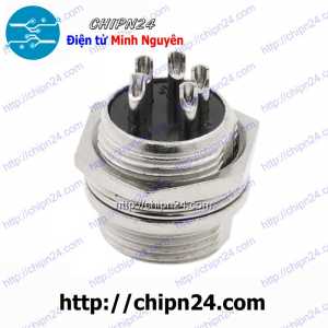 Jack GX16-5P Đực 15A 250V (Jack điện, tín hiệu, nối nguồn nhiều chân) (Jack điện, tín hiệu, nối nguồn nhiều chân)