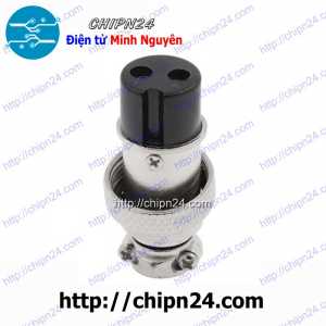 (F120) Jack GX16-2P Cái 15A 250V (Jack điện, tín hiệu, nối nguồn nhiều chân)