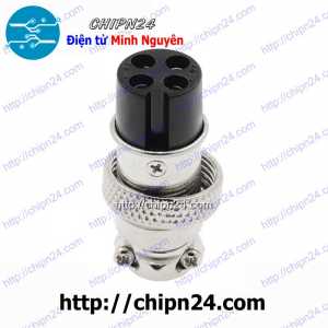 Jack GX16-4P Cái 15A 250V (Jack điện, tín hiệu, nối nguồn nhiều chân) (Jack điện, tín hiệu, nối nguồn nhiều chân)