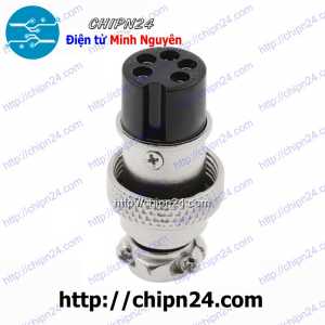 (F120) Jack GX16-5P Cái 15A 250V (Jack điện, tín hiệu, nối nguồn nhiều chân)