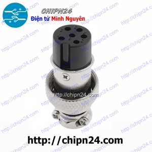 Jack GX16-6P Cái 15A 250V (Jack điện, tín hiệu, nối nguồn nhiều chân) (Jack điện, tín hiệu, nối nguồn nhiều chân)