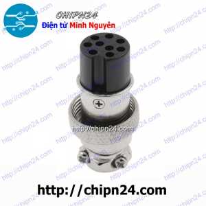 (F120) Jack GX16-9P Cái 15A 250V (Jack điện, tín hiệu, nối nguồn nhiều chân)