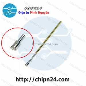(K6) Kim test mạch PL75-Q2, dài 33.35mm, đường kính đầu 1.3mm, đường kính thân 1.02mm, 3A, đầu 4 vuốt thẳng