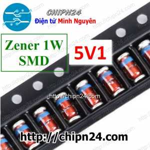 [10 con] (G33) Diode Zener Dán 1W 12V SMD ZM4742A
