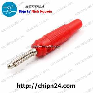 (F104) Jack Chuối Đực 20A Đỏ, D=4mm, L=60mm, 20A 60V