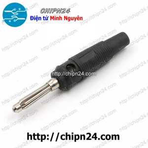 Jack Chuối Đực 20A Đen, D=4mm, L=60mm, 20A 60V