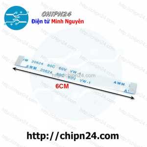 Cáp FFC 0.5MM 12P Cùng Chiều 6CM (Cáp AWM 20624 80C 60V VW-1)
