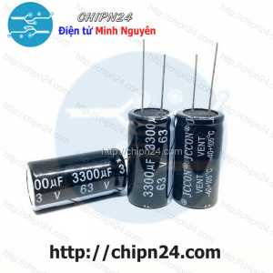 (J3) Tụ hóa 3,300uF 63V Đen (18x35mm) (3300uF 63V)