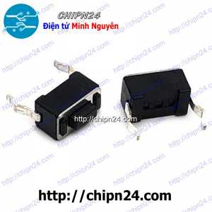 [10 cái] (K78) Nút nhấn 2 chân 3x6x5mm DIP Đen