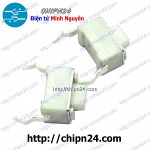 [10 cái] Nút nhấn 2 chân 3x6x5mm DIP Trắng