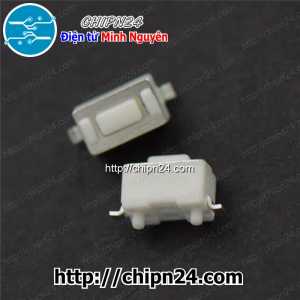 [10 cái] (K76) Nút nhấn 2 chân 3x6x4.3mm SMD Dán Trắng
