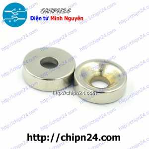 (K178) Nam châm Tròn phi 12mm dày 4mm (có lỗ chính giữa)