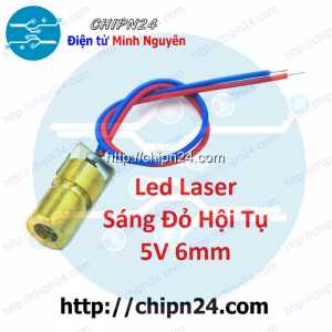 (F13.7) Đầu phát Laser Mini 5V 6mm (Sáng Đỏ Hội Tụ) (Laze)