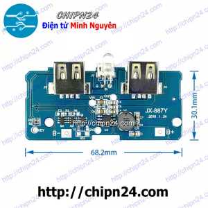 Mạch sạc pin dự phòng 18650 5V 2A ra 2 cổng USB SP2