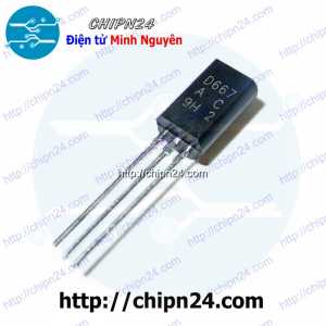 [10 CON] (KT1) Transistor D667 TO-92L NPN 1A 80V (2SD667 667)