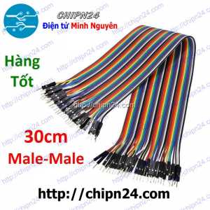 [20 sợi] Dây Cắm Test Board 30cm Đực-Đực Hàng Tốt