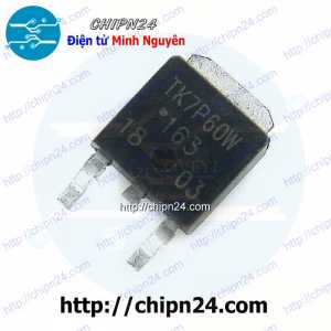 Mosfet Dán TK7P60W TO-252 7A 600V Kênh N (SMD) (7P60 7P60W TK7P60)