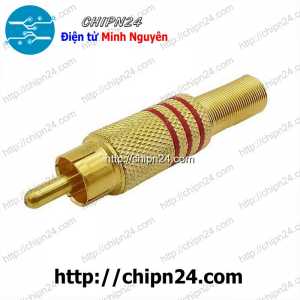 Jack AV RCA Hàn dây Đỏ Mạ Vàng (Jack Âm thanh AV Bông sen Hàn Board)