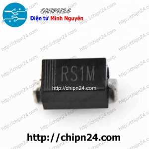 [10 con] (G7) Diode Dán RS1M SMA DO-214AC 1A 1000V (4.3x2.6mm) (SMD) (FR107)