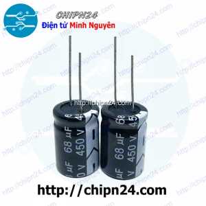 Tụ hóa 68uF 450V Đen (18x25mm)