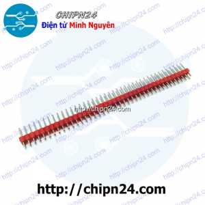 (H41) Hàng rào Đực Đôi Thẳng 2.54MM 2x40p Đỏ (Jump, Header)