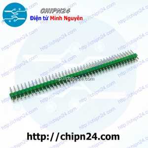 (H43) Hàng rào Đực Đôi Thẳng 2.54MM 2x40p Xanh Lá (Jump, Header)