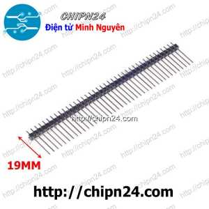 [Dài 19mm] Hàng rào Đực Đơn Thẳng 2.54MM 1x40p [Cao 19mm] (Jump, Header)