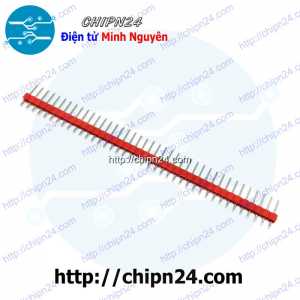 (H31) Hàng rào Đực Đơn Thẳng 2.54MM 1x40p Đỏ (Jump, Header)