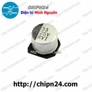 Tụ nhôm 33uF 25V 5x5.4mm (SMD Dán)