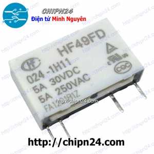 [F195.7] Relay HF49FD 024-1H11 (Relay 24V 4 Chân 5A 30VDC 250VAC)