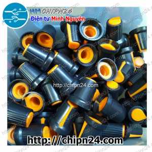 (F155) Nắp chụp Biến trở 15x17MM Cam (Dùng cho Biến trở WH148, Đường kính 15mm, cao 17mm, lỗ trong 6mm, Trục Hoa)
