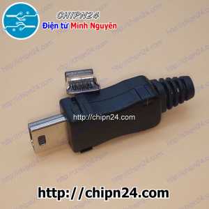 (K155) Đầu+Vỏ nhựa Mini USB V1 (Đầu Jack USB hàn dây)
