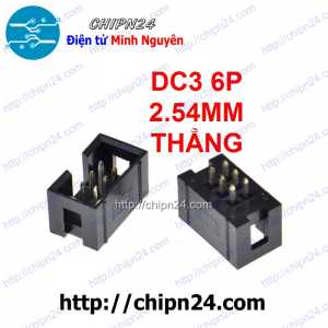 IDE6 Đực Thẳng 2.54mm (DC3 6P 2.54mm Thẳng)