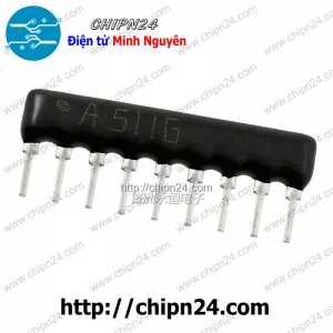 (K164) Điện trở thanh 9P 510R A511G (Trở Băng A09-511)
