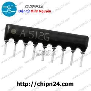 (K166) Điện trở thanh 9P 5K1 A512J (Trở Băng A09-512)