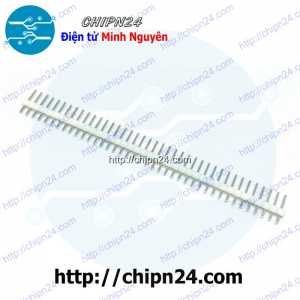 (H35) Hàng rào Đực Đơn Thẳng 2.54MM 1x40p Trắng (Jump, Header)