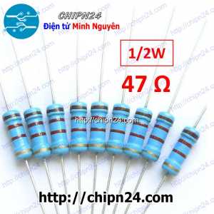[20 con] Điện Trở 47R 1/2W 5%