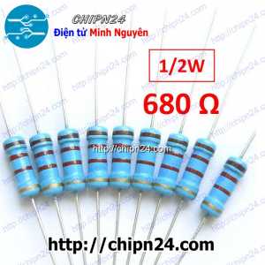 [20 con] Điện Trở 680R 1/2W 5%
