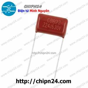 Tụ CBB 630V 224J P=15mm (224 0.22uF)
