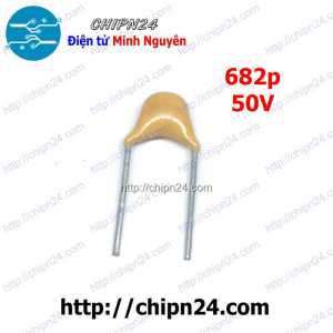 [25 con] (K259) Tụ Tantalum Cắm 682 50V DIP (6.8nF)