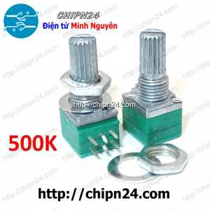 (F162) Biến trở xanh 6 chân RK097G 500K (504) (Biến trở Chiết áp chữ nhật)