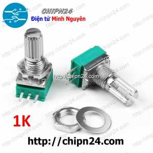 Biến trở xanh 3 chân RK097N 1K (102) (Biến trở Chiết áp chữ nhật)