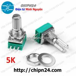 Biến trở xanh 3 chân RK097N 5K (502) (Biến trở Chiết áp chữ nhật)