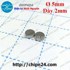 (K173) Nam châm Tròn phi 5mm dày 2mm