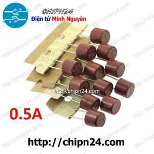 Cầu Chì Tròn 0.5A 250V 8x8mm (T0.5A250V 382)