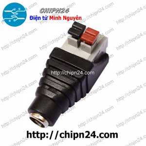 (F115.2) Đầu DC Kẹp Dây Kim Nhấn Nhả Cái 5.5x2.1mm (dùng cho Camera, Đèn Led)