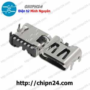 (K150) Đầu USB Type C V2 6P (USB 3.1, 6P loại đơn giản, Hàn Board có 4 chân cố định) (Đầu Jack USB Hàn Board)