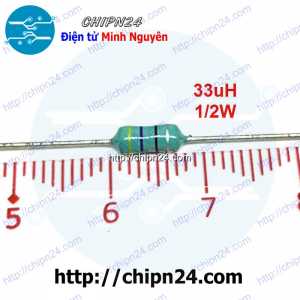 [10 cái] (K188) Cuộn cảm vạch 33uH 1/2W (DIP 0410 33uH)